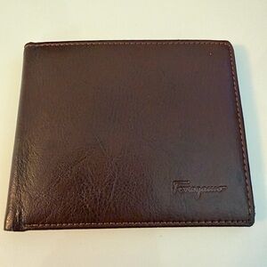 Salvatore Ferragamo Dark Brown Leather Card Holder